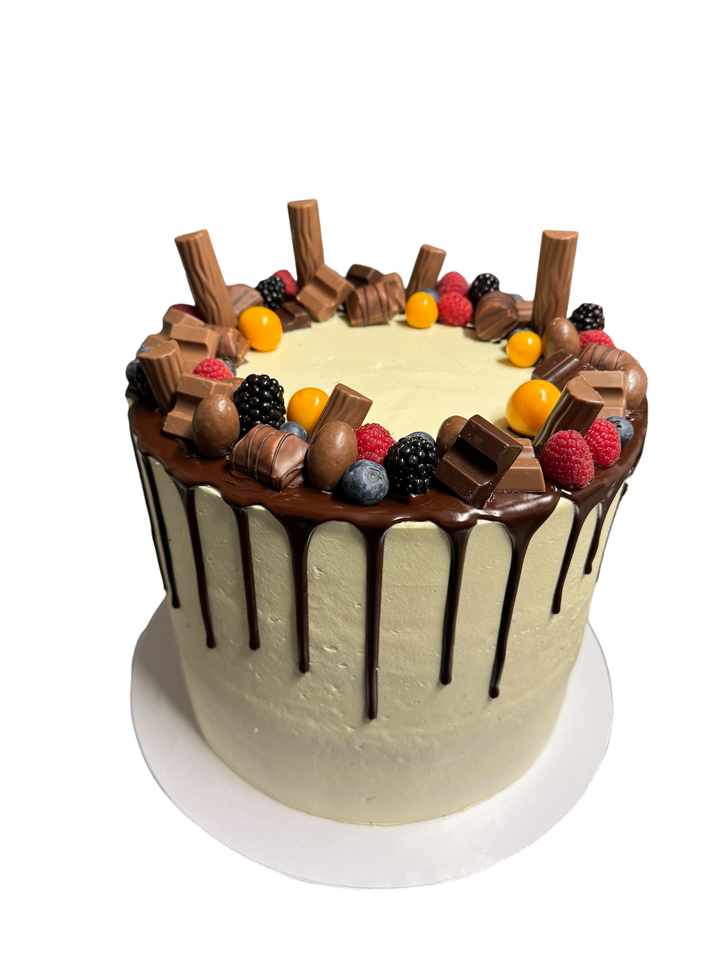 Hochzeitstorte Schoko Frucht Deko